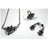 Image 2 : Set of 925 sterling silver jewels with amethyst settings
