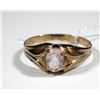 Image 1 : K8 gold ring with purple gemstone setting