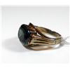 Image 2 : K8 gold ring with green  tourmaline setting