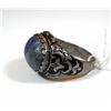 Image 2 : Large 925 sterling silver ring with lapis lazuli setting