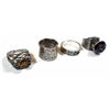 Image 2 : Collection of 4 925 sterling silver rings with gemstone settings