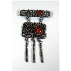 Vintage silver brooch, modern design