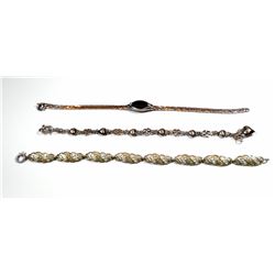 Lot of 3 silver bracelets