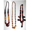 Image 1 : Lot of 3 necklaces with amber beads in different shades