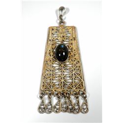 Gilt 925 sterling silver filigree pendant