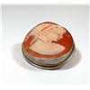 Image 2 : Silver brooch-pendant with cameo setting