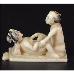 Old erotic ivory carving