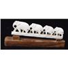 Image 2 : Elephants walking in a line, old ivory carving