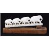 Image 3 : Elephants walking in a line, old ivory carving