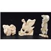 Image 1 : Lot of 3 ivory carvings, 2 of which are netsuke