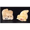 Image 3 : Lot of 2 ivory netsuke, couples of fish
