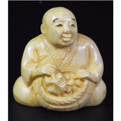 Old ivory netsuke buddha