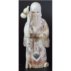 Old Chinese Immortal Figure, bone carving