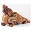 Image 1 : Dragon, old red jade carving