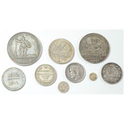 Collection of 9 Russian coins