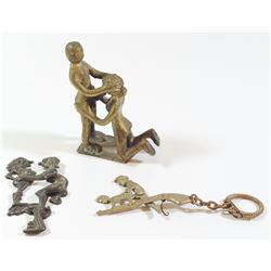 Collection of 3 metal erotic items