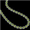 Image 2 : 48.14 CTW Peridot & Diamond Necklace White Gold 10K White Gold - REF-756X5R - 40973