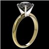 Image 4 : 2.59 CTW Fancy Black VS Diamond Solitaire Engagement Ring 10K Yellow Gold - REF-64H7M - 36457