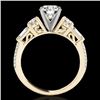 Image 2 : 2.5 CTW H-SI/I Certified Diamond Pave Solitaire Ring 10K Yellow Gold - REF-411R5K - 35482