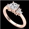 Image 1 : 1 CTW VS/SI Diamond Ring Size 7 18K Rose Gold - REF-227N3A - 36936