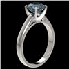 Image 4 : 2.04 CTW Certified Intense Blue SI Diamond Solitaire Engagement Ring 10K White Gold - REF-344K5W - 3