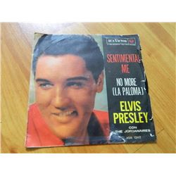 **** FEATURE ITEM **** VINYL RECORD - 45 - ELVIS PRESLEY - SENTIMENTAL ME / NO MORE - 45N 1242 - RCA