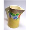 Image 1 : A Clarice Cliff Bizarre 'Canterbury Bells' pattern conical jug, the flared cylindrical shape painted