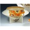 Image 1 : A Clarice Cliff 'Rodanthe' pattern rose bowl, typically painted with orange and ochre stylised dais.