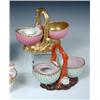 Image 1 : An early 19th century Spode inkwell, the two pink shells back to back separated by a gilt coral hand
