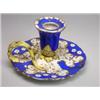 Image 1 : A mid 19th century chamberstick, possibly Ridgway, decorated with the 2/9402 pattern of gilt deep s.