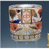 Image 1 : A Chamberlain's Worcester Imari patterned inkwell, the cylindrical shape pierced at the top with th.