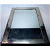 Image 1 : A large German metalwares mounted wall mirror, the plain rectangular frame 32mm wide, crown and cre.
