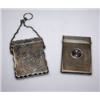 Image 1 : A Victorian silver calling card case by R Thornton, Birmingham 1869, of rectangular form with engine