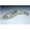 Image 1 : A late 19th century silver articulated fish, import marked for London 1896, the head with gem set e.
