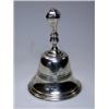 Image 1 : A heavy silver table bell, maker's mark indistinct, London 1920, the bell with moulded edge and gir.