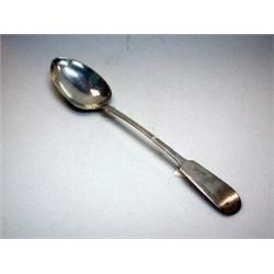 A early Victorian silver fiddle pattern serving spoon by Reid and Sons, Newcastle 1844 (William IV'.