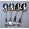 Image 1 : Two pairs of George III silver Old English pattern table spoons by Peter and William Bateman, Londo.