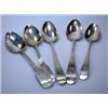Image 1 : Five Irish silver table spoons: three of plain Old English pattern, makers JB, Dublin 1802, JK, Dub.