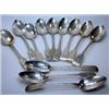 Image 1 : A matched set of twelve George IV/ William IV and Victorian silver fiddle pattern table spoons incl.