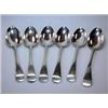 Image 1 : A set of six George IV Scottish silver Old English pattern tablespoons, various makers, Edinburgh 1.