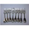 Image 1 : A set of eight Victorian silver fiddle pattern dessert forks, maker SS, London 1871, crested, 13.5o.