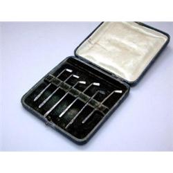 A set of six silver swizzle sticks by Cooper Bros & Sons, Sheffield 1929, modelled as golf clubs, 7.