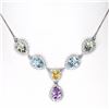 Image 1 : Natural Citrine Topaz & Amethyst Necklace