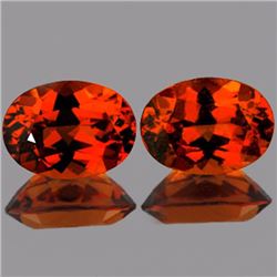 Natural Mandarin Orange Spessartite Garnet Pair - FL