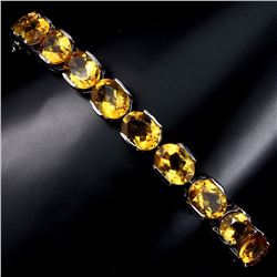 Natural Top Rich Yellow Citrine 95.33 Bracelet