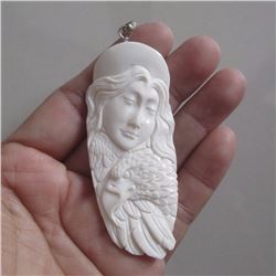 Hand Carved Eagle with Eagle Spirit Pendant