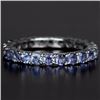 Image 1 : NATURAL AAA BLUE TANZANITE Eternity Band