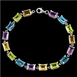 Natural Multi Color - Multi Gemstone Bracelet