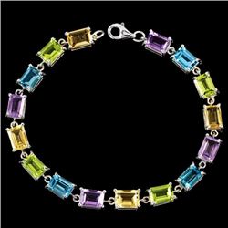 Natural Multi Color - Multi Gemstone Bracelet