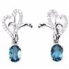 Natural London Blue Topaz Earrings